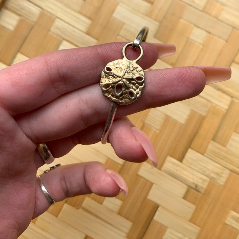 Cape Cod Silver & Gold Sand Dollar Bracelet size 6
